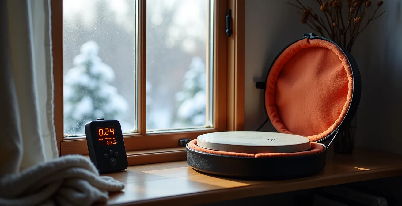 Proper bodhrán storage setup in a Canadian home during winter