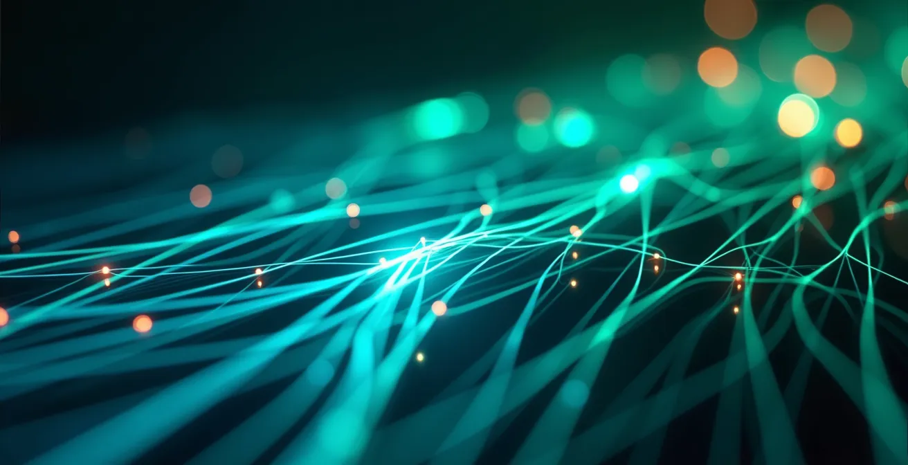 Abstract representation of transcontinental tech connections