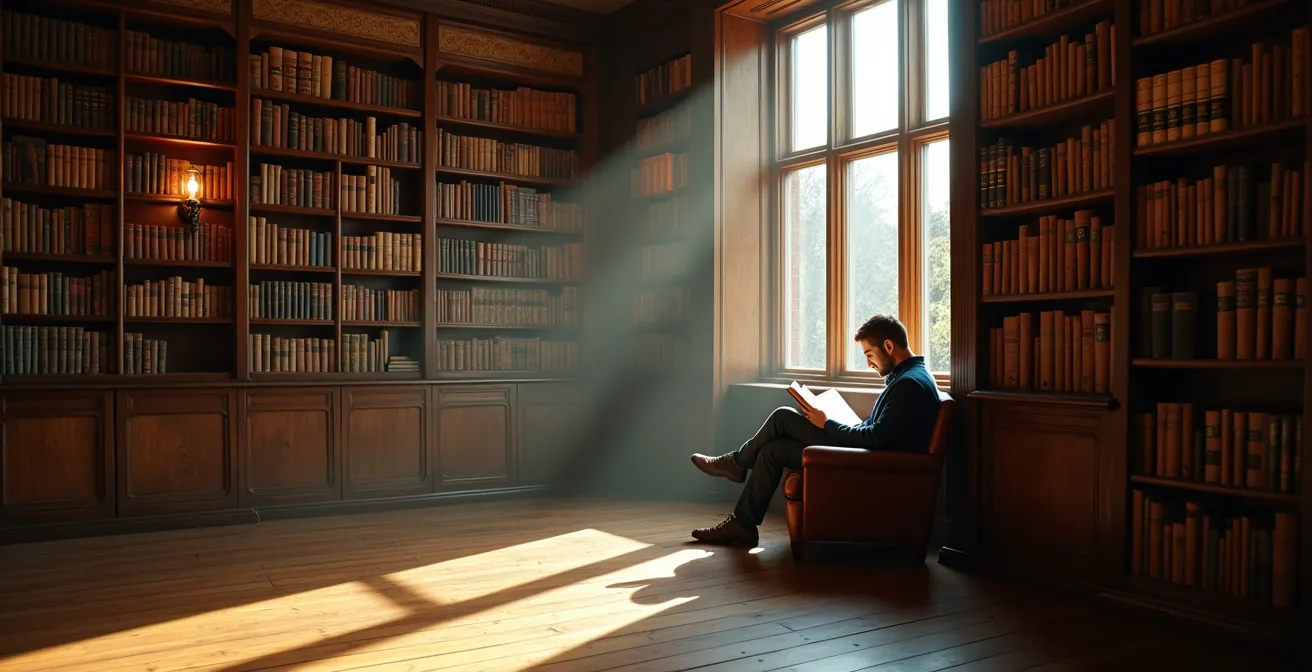 Cozy independent bookstore interior with wooden shelves showcasing Irish poetry collections
