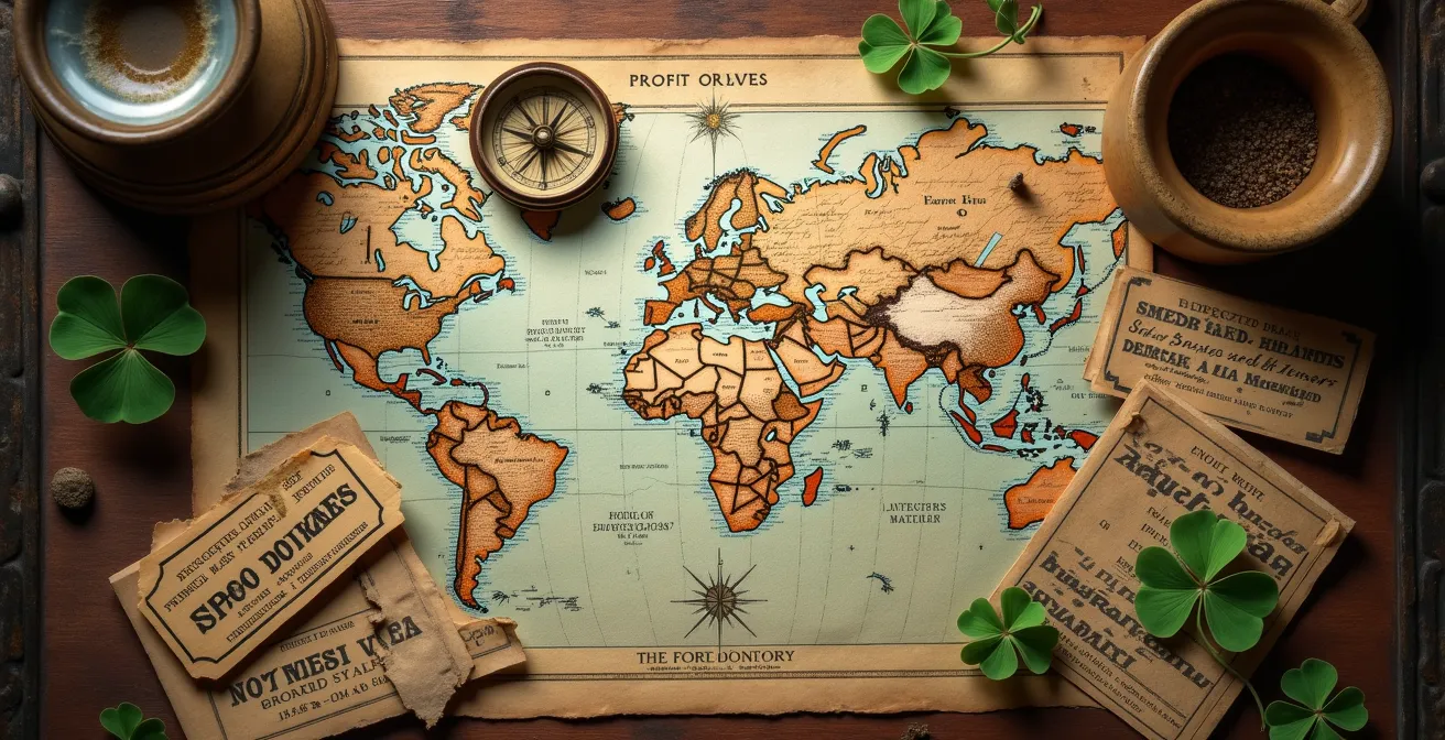 Historical map showing Irish settlement patterns from Quebec to Ontario